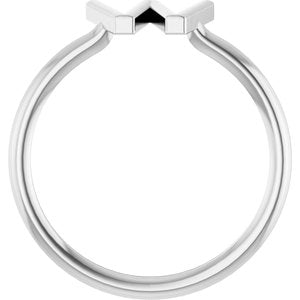 Platinum Initial W Ring
