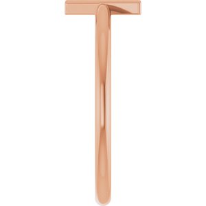 14K Rose Gold Initial Y Ring