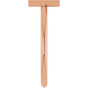 14K Rose Gold Initial V Ring