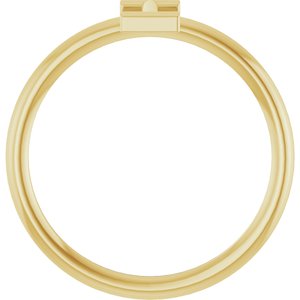 14K Yellow Gold Initial I Ring