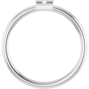 Sterling Silver Initial I Ring