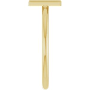 14K Yellow Gold Initial M Ring