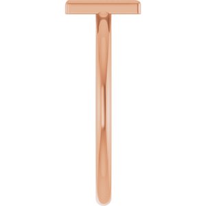 14K Rose Gold Initial M Ring