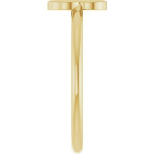 14K Yellow Gold Initial B Ring
