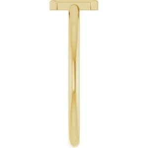 14K Yellow Gold Initial I Ring