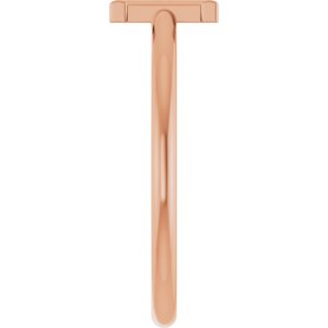 14K Rose Gold Initial I Ring