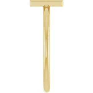 14K Yellow Gold Initial N Ring
