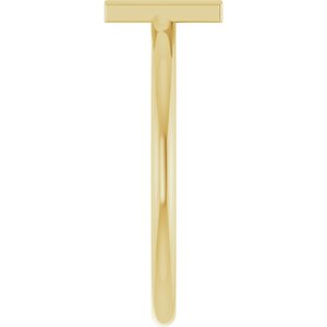 14K Yellow Gold Initial W Ring