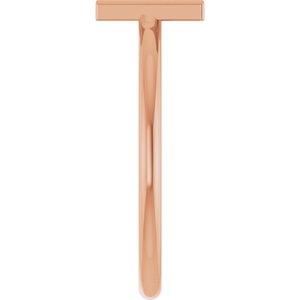 14K Rose Gold Initial W Ring