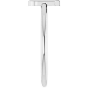 14K White Gold Initial J Ring
