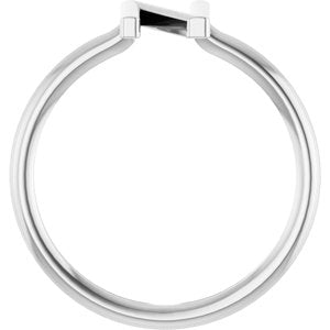 Sterling Silver Initial N Ring