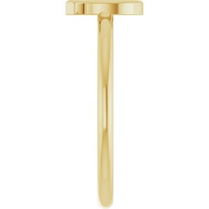 14K Yellow Gold Initial Q Ring