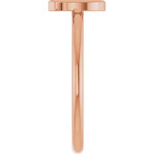 14K Rose Gold Initial Q Ring