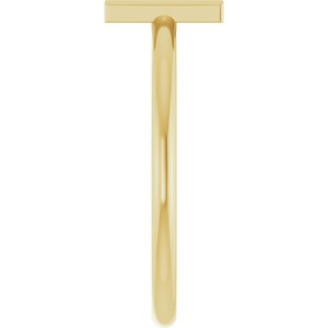 14K Yellow Gold Initial H Ring