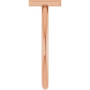 14K Rose Gold Initial H Ring