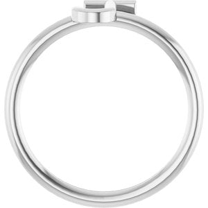 Platinum Initial J Ring
