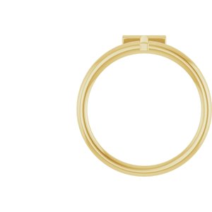 14K Yellow Gold Initial T Ring