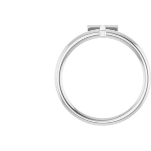 Sterling Silver Initial T Ring