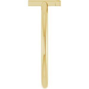 14K Yellow Gold Initial T Ring