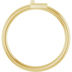 14K Yellow Gold Initial L Ring