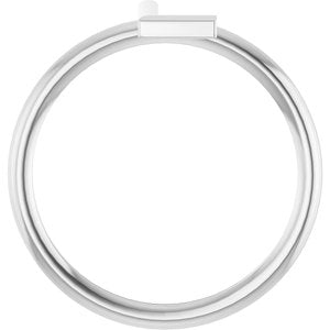 Sterling Silver Initial L Ring