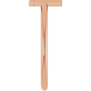 14K Rose Gold Initial L Ring