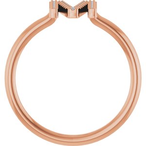 14K Rose Gold .07 CTW Natural Diamond Initial M Ring