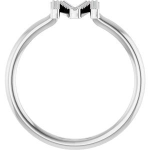Platinum .07 CTW Natural Diamond Initial M Ring