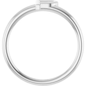 Platinum Initial P Ring