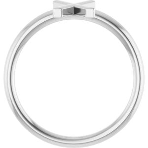 Platinum Initial X Ring