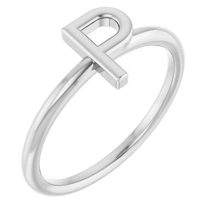 Platinum Initial P Ring