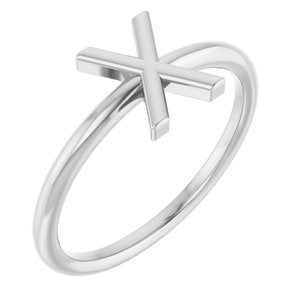 Platinum Initial X Ring