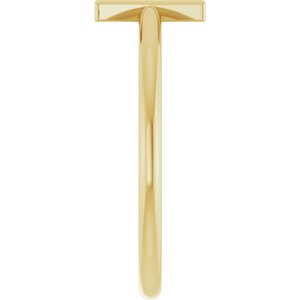 14K Yellow Gold Initial X Ring