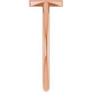 14K Rose Gold Initial X Ring