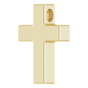 14K Yellow Gold Petite Cross Slide Pendant