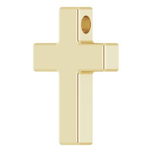 14K Yellow Gold Petite Cross Slide Pendant