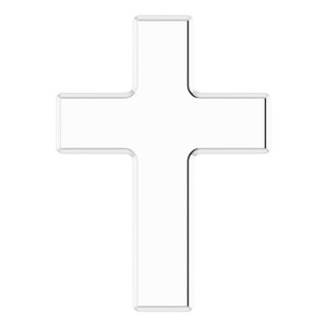 Platinum Petite Cross Slide Pendant