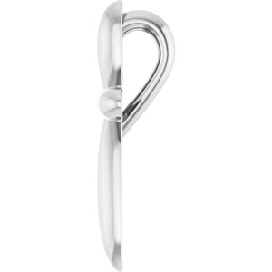 Sterling Silver 14.65x11.2 mm Cross Pendant