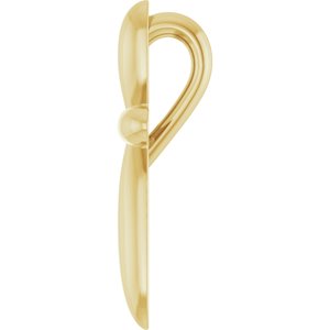 14K Yellow Gold 14.65x11.2 mm Cross Pendant