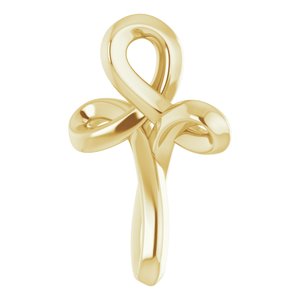 14K Yellow Gold Youth Cross Pendant