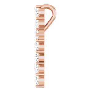 14K Rose Gold 1/4 CTW Natural Diamond Cross Pendant