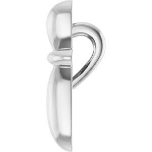 Platinum 10x7.72 mm Cross Pendant