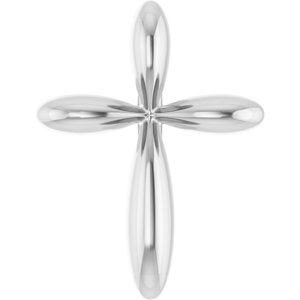 Platinum 10x7.72 mm Cross Pendant