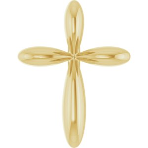 14K Yellow Gold 10x7.72 mm Cross Pendant