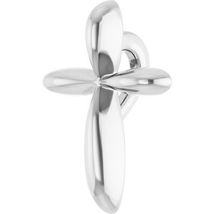 Platinum 10x7.72 mm Cross Pendant