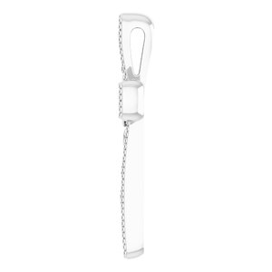 14K White Gold .01 CT Natural Diamond Cross Pendant