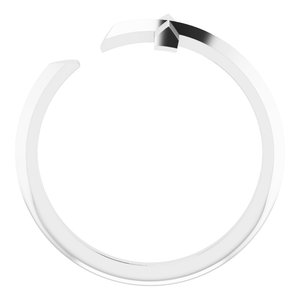 Platinum Negative Space Cross Ring
