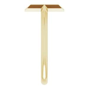 14K Yellow Gold Negative Space Cross Ring