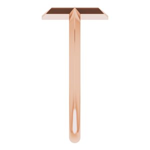 14K Rose Gold Negative Space Cross Ring