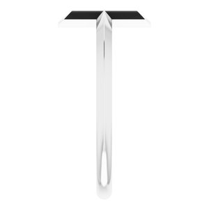 Platinum Negative Space Cross Ring